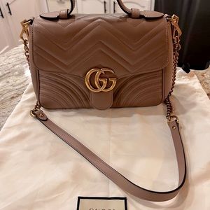 Gucci Small Porcelain Dusty Rose Crossbody Bag
